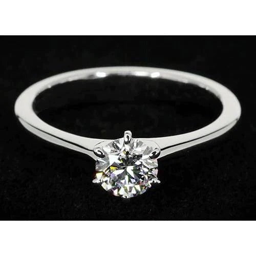 1 Karat Dünnes Band Natürliche Diamant Verlobung Ring