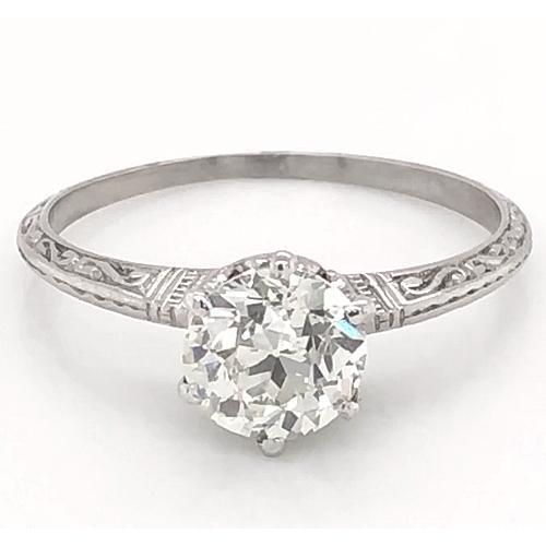 1 Karat Echt Diamant Solitär Filigraner Ring Damen Schmuck