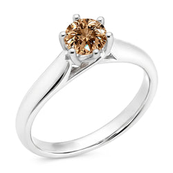 1 Karat Edelstein-Aus der Erde Abgebauter Natürlicher Diamant-Solitär-Jubiläumsring