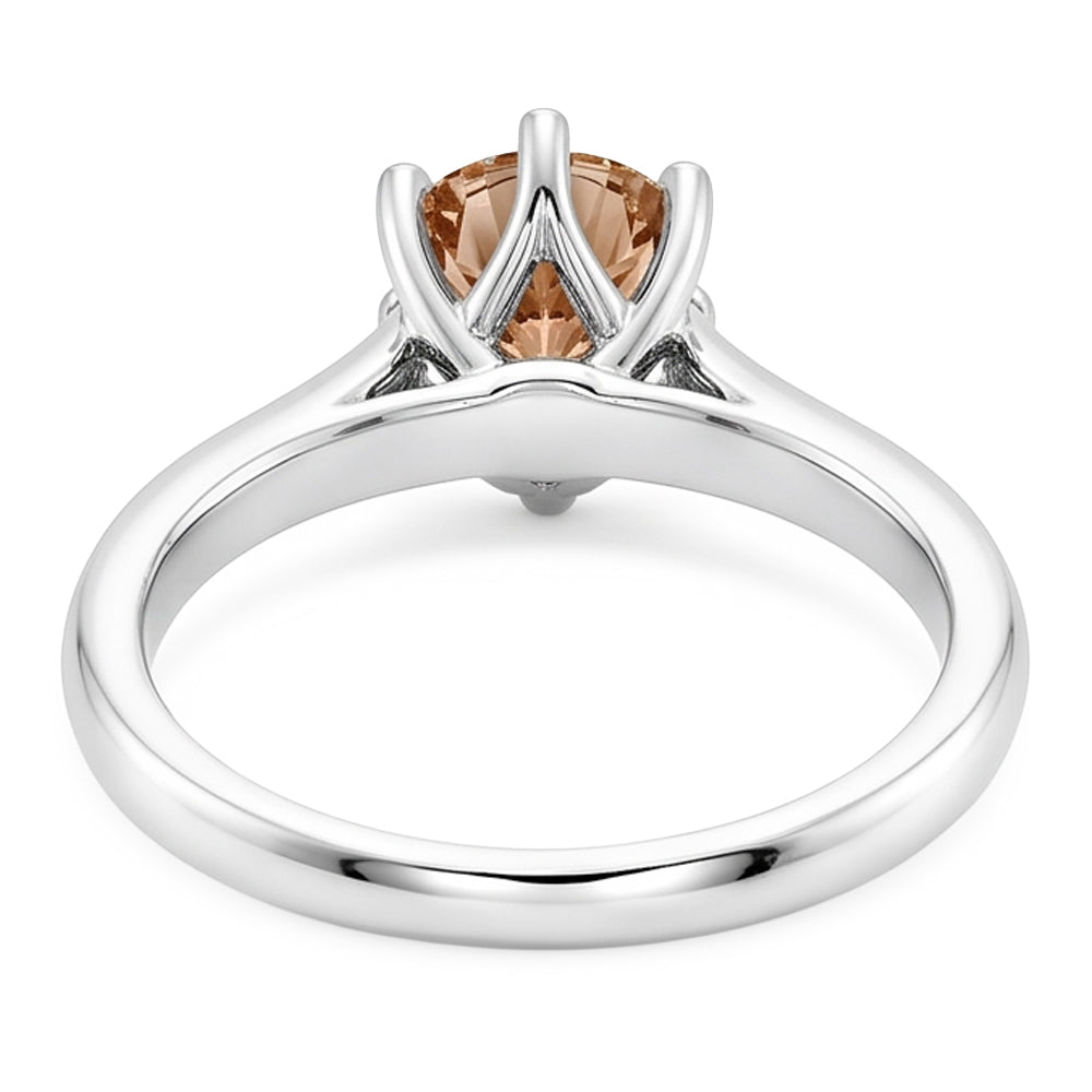 1 Karat Edelstein-Aus der Erde Abgebauter Natürlicher Diamant-Solitär-Jubiläumsring