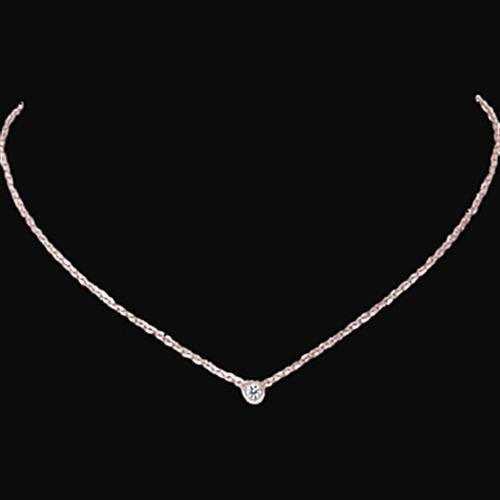 1KaratLunetteSetEchtDiamantSolitaireHalsketteAnhangerRosegold14K