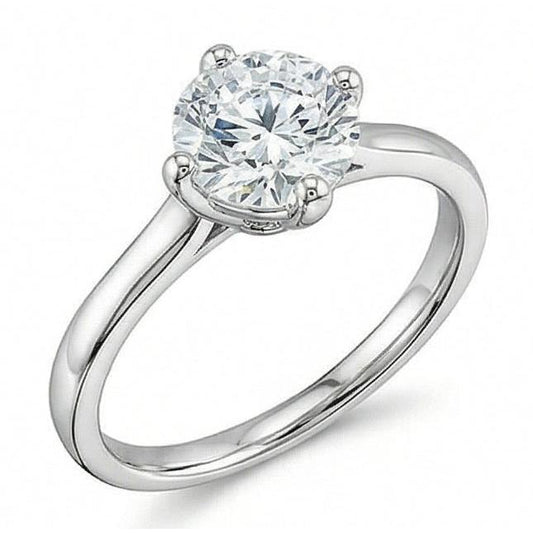 echter round diamant 1Karat ring Seitenansicht
