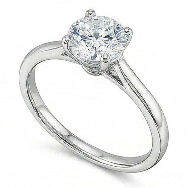 echter round diamant 1Karat ring Detailansicht