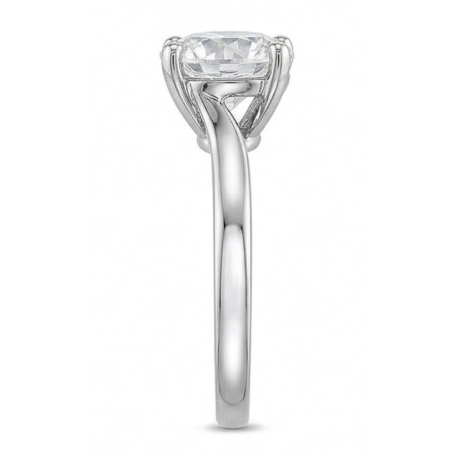 echter round diamant 1Karat ring Draufsicht