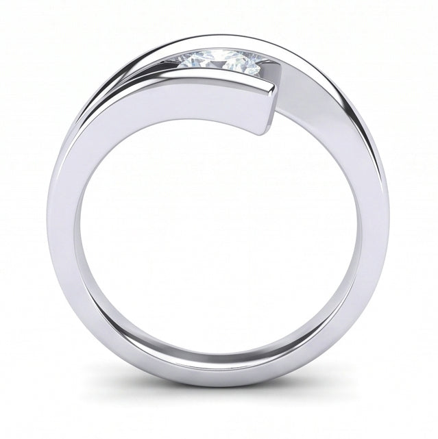 echter round diamant 1Karat ring Detailansicht