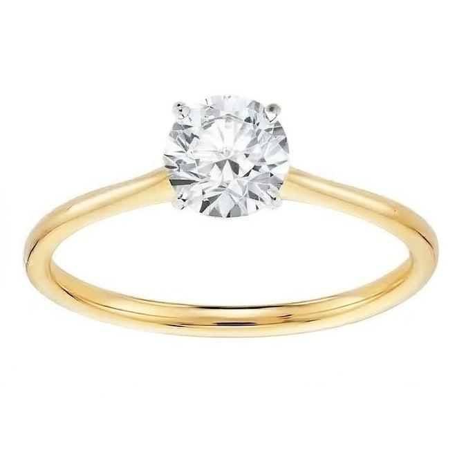 echter round diamant 1Karat ring Seitenansicht