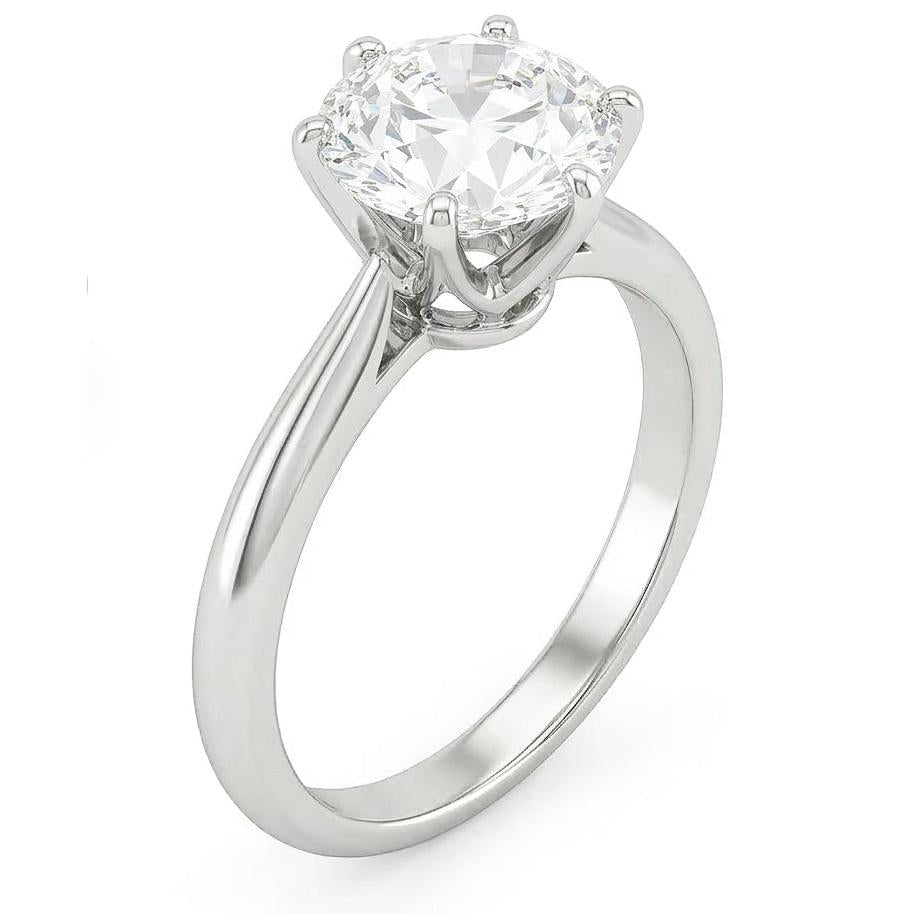 echter round diamant 1Karat ring Seitenansicht