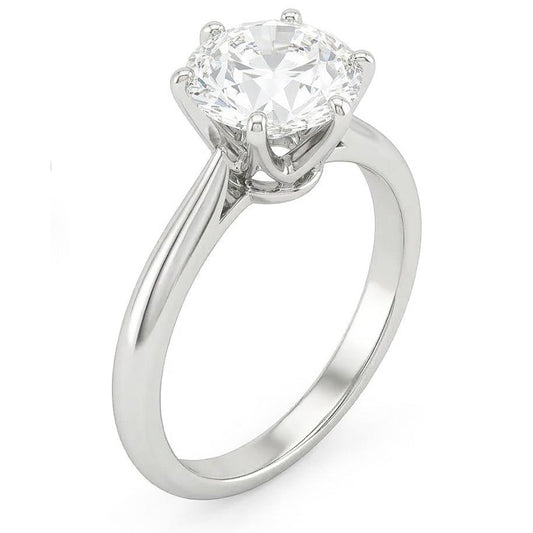 echter round diamant 1Karat ring Seitenansicht