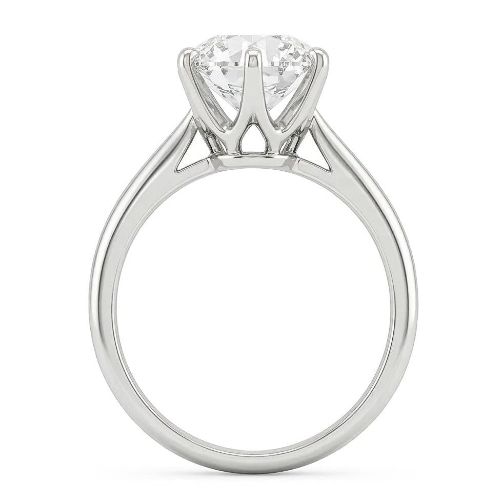 echter round diamant 1Karat ring Draufsicht