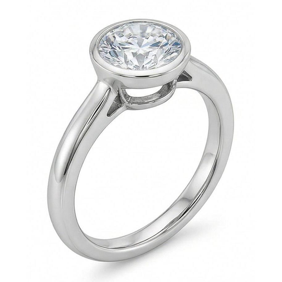 echter round diamant 1Karat ring Detailansicht