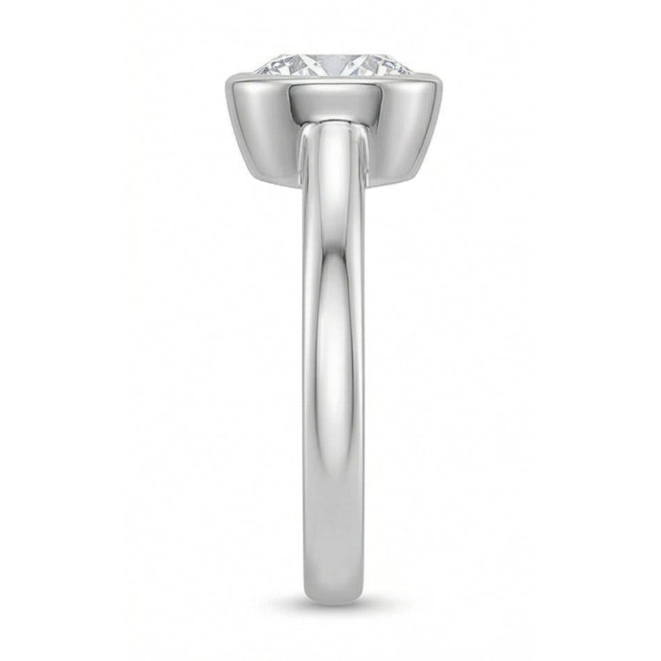 echter round diamant 1Karat ring Draufsicht