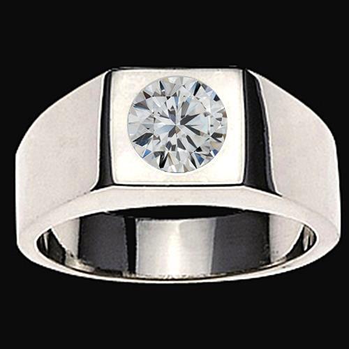 Brillant Herrenring 1 Karat 10K White Gold – Hauptansicht