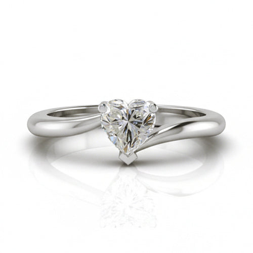 echter heart diamant 1Karat ring Seitenansicht