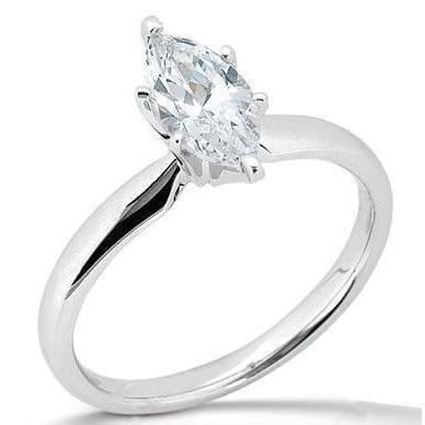 1 ct. Verlobungsring Marquise Echt Diamant Neu