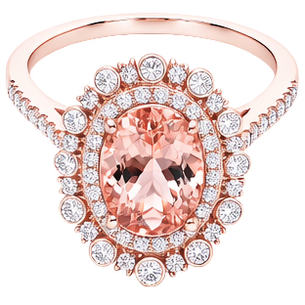 echter oval morganit 10.75Karat ring Detailansicht