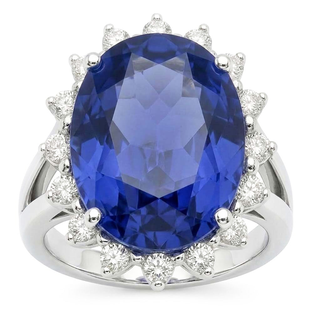 10 Carat großer Saphir-Verlobungsring