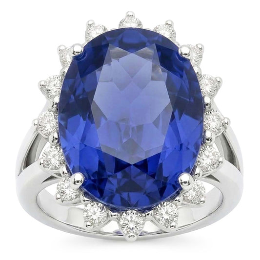 10 Carat großer Saphir-Verlobungsring