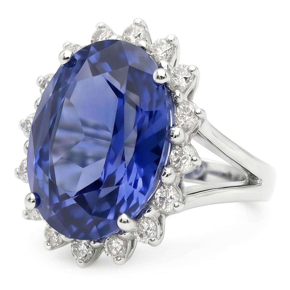 10 Carat großer Saphir-Verlobungsring