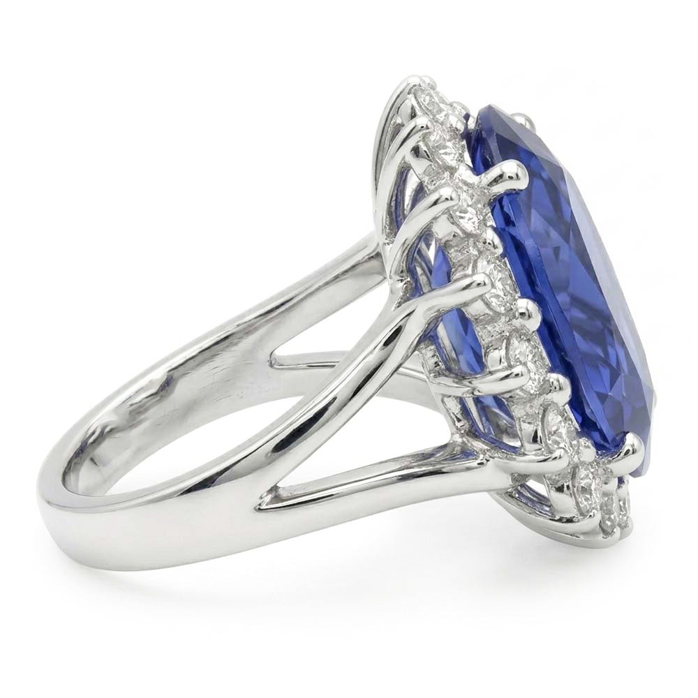 10 Carat großer Saphir-Verlobungsring