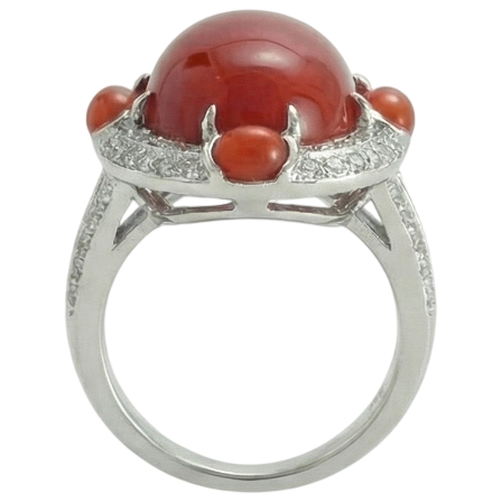 echter oval diamant 8.00Karat ring Profilansicht