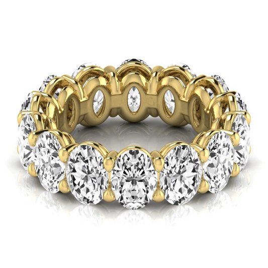 Brillant Eternity Band 10,50 Karat 14K Gelbgold – Frontansicht