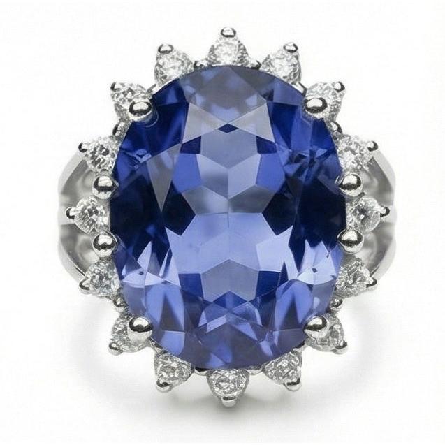 10 Carat großer Saphir-Verlobungsring