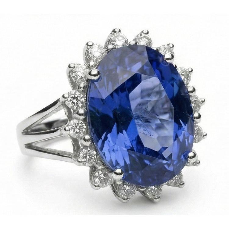 10 Carat großer Saphir-Verlobungsring