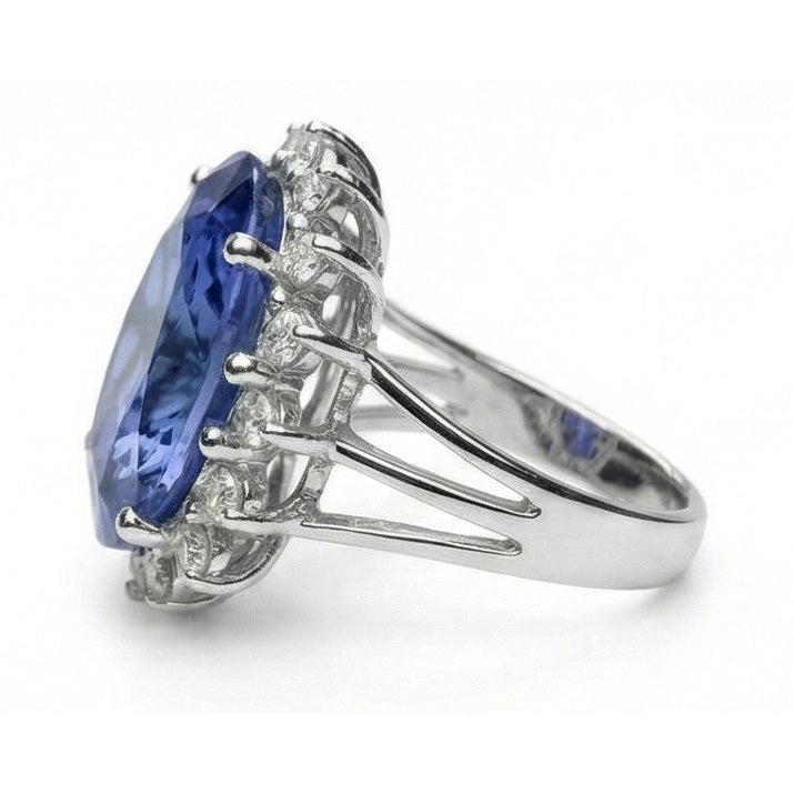 10 Carat großer Saphir-Verlobungsring
