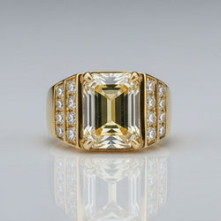 IGI-Zertifiziert Herren-Ring – Edler Diamant 8 Karat 10K Yellow