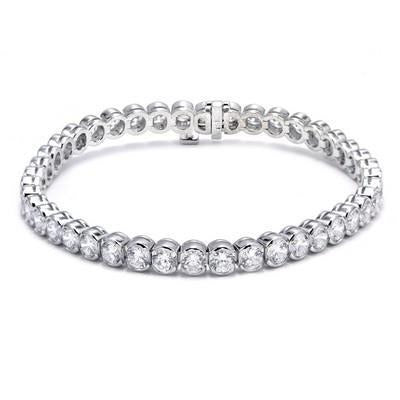 10.50 ct runder Echt  Diamant Tennisarmband Goldschmuck