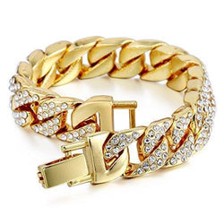 10ct Cuban Link Herren-Echt Diamantarmband