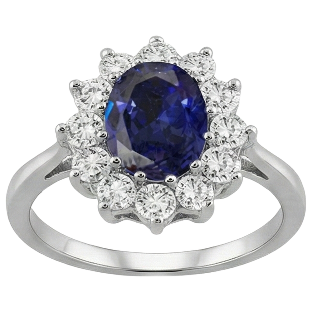 echter oval tansanit 7.75Karat ring Detailansicht