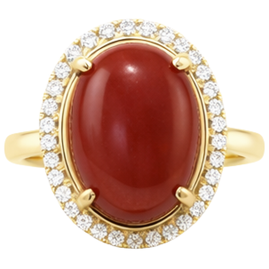 echter oval diamant 12.50Karat ring Seitenansicht