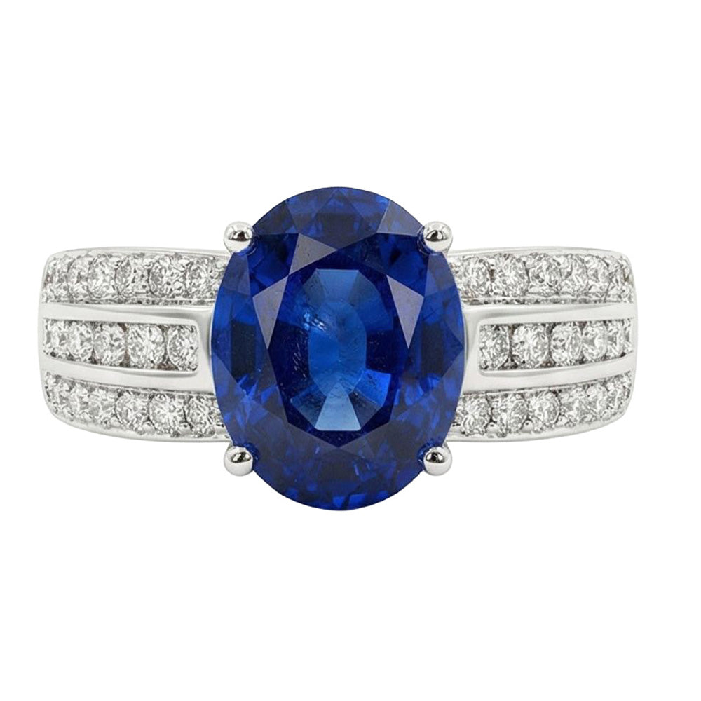 12 Carat natürlicher Saphir-Verlobungsring