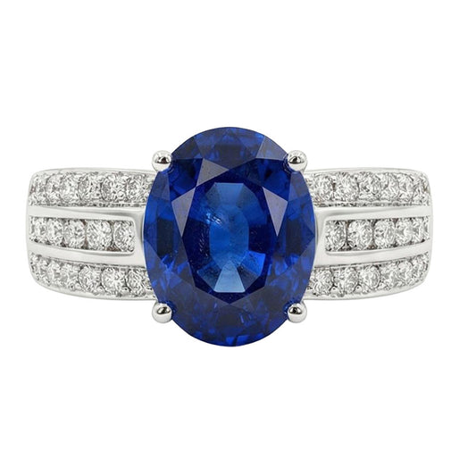 12 Carat natürlicher Saphir-Verlobungsring