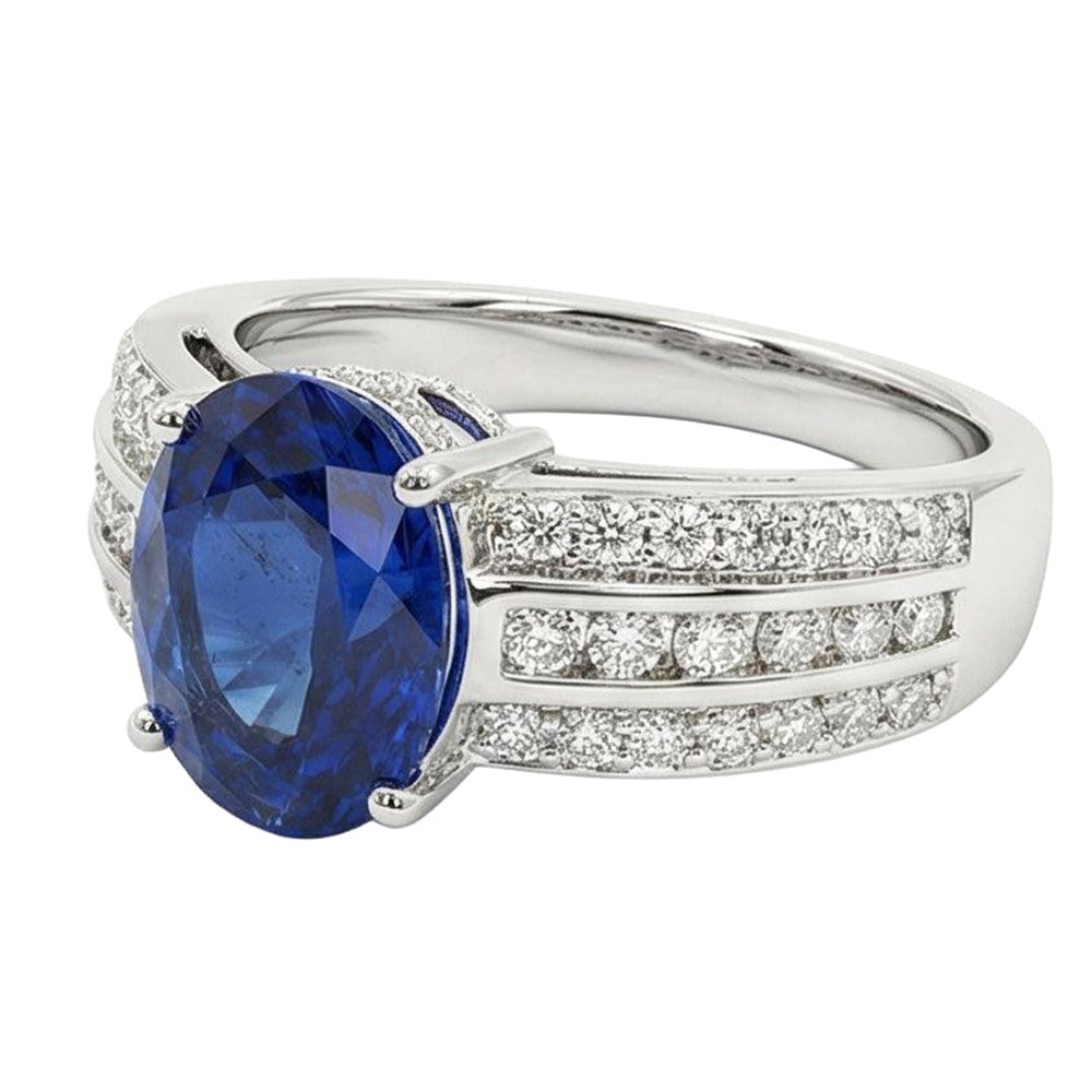 12 Carat natürlicher Saphir-Verlobungsring