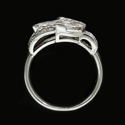 12 Karat Marquise-Echt Natürlicher Diamant ( nicht im Labor gezüchtet )-Damenring