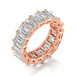 12,75 Karat Edler Diamant Eternity Band in 14K Roségold