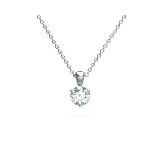 1,20 ct. Frauen Runde Echt Diamant Halskette Anhänger Massivgold Feiner Schmuck