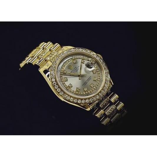 mittelgroße Diamantuhr Rolex