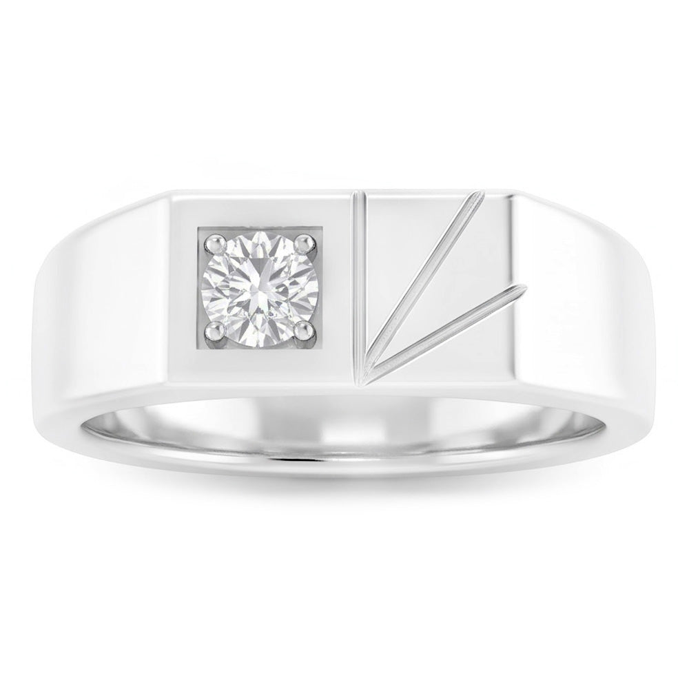 14 Karat Weißgold Diamant Einzelstein-Ring – 1-Karat Old Mine Cut