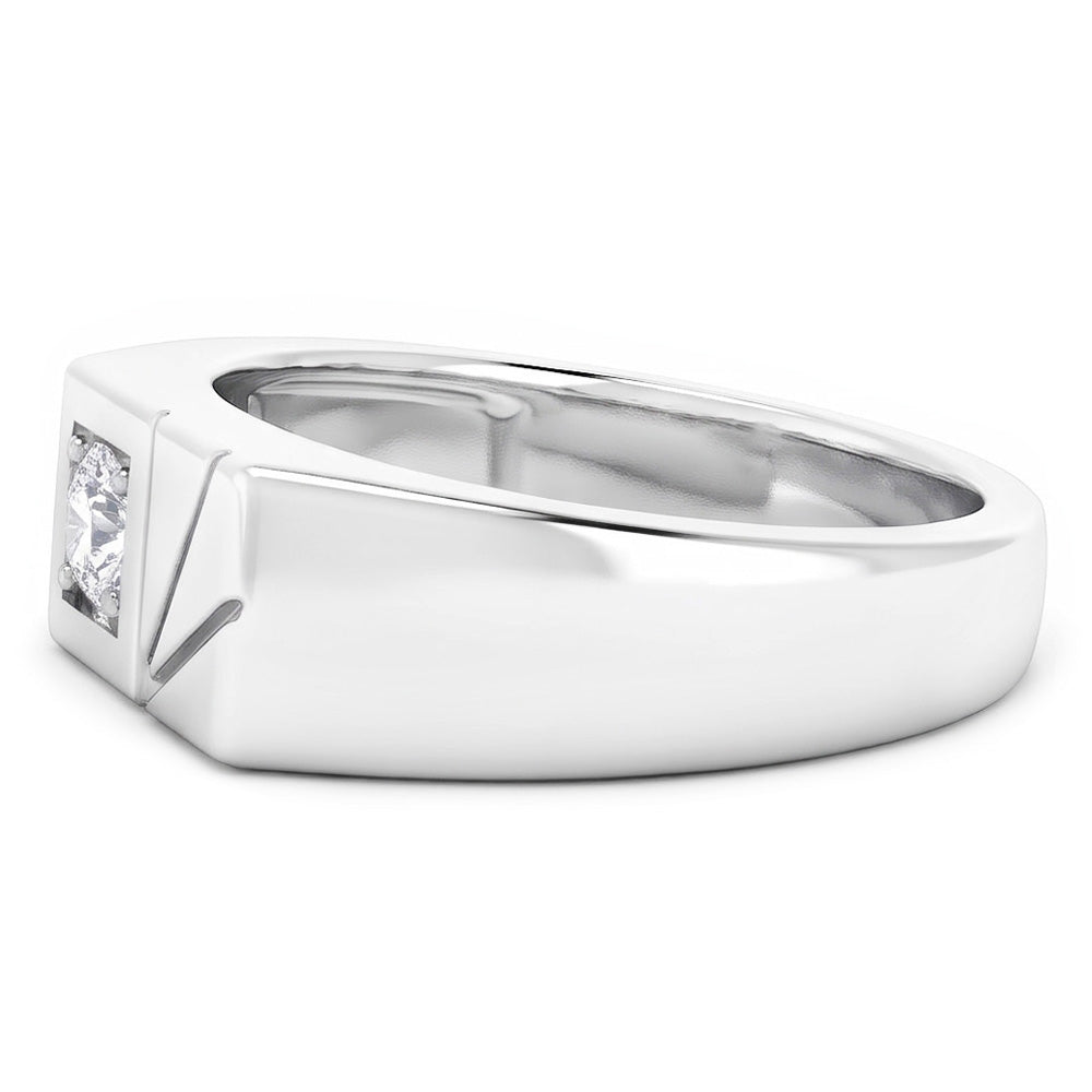 14 Karat Weißgold Diamant Einzelstein-Ring – 1-Karat Old Mine Cut