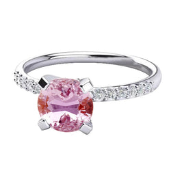 Kunzit Kunzite Edelstein-Ring 14,60 Karat – 14K Weißgold