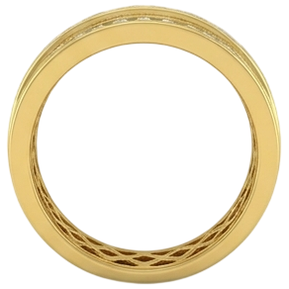 14K Gelbgold 2 Kt Herren Aus der Erde Abgebauter Natürlicher Diamantring Schmuck Neu