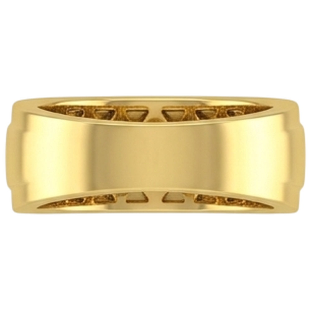 14K Gelbgold 2 Kt Herren Aus der Erde Abgebauter Natürlicher Diamantring Schmuck Neu