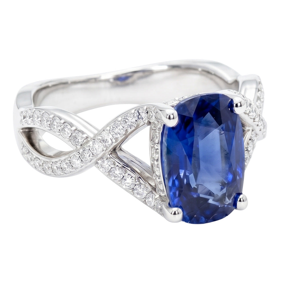 14K Gold 8 Carat Saphir-Verlobungsring