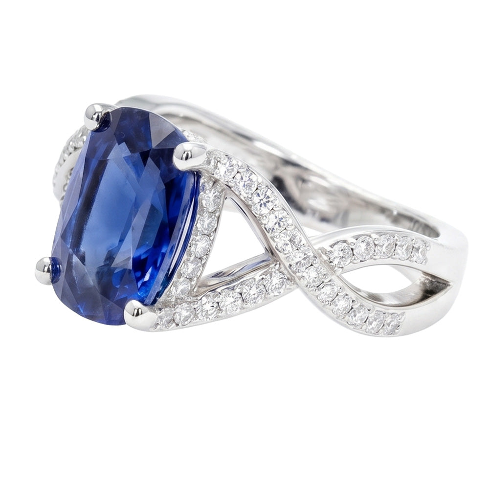 14K Gold 8 Carat Saphir-Verlobungsring