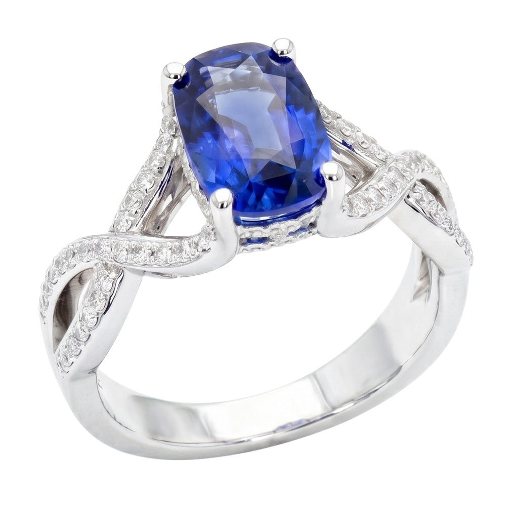 14K Gold 8 Carat Saphir-Verlobungsring