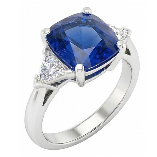 14K Gold 9 Carat Saphir-Verlobungsring