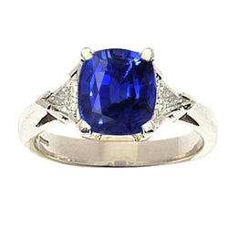 14K Gold 9 Carat Saphir-Verlobungsring